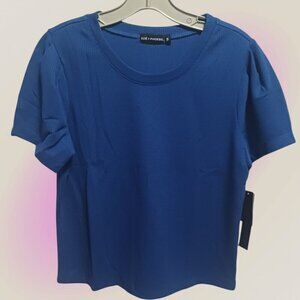 Zoe + Phoebe Women Waffle Knit -shirt size Small